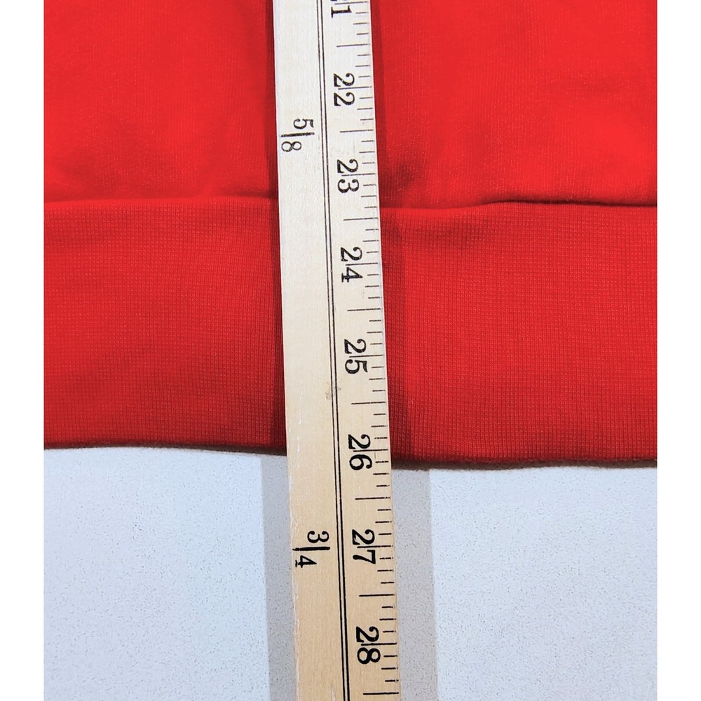 Lacoste Sport Hoodie Mens Large Red Full Zip Cotton Blend Fleece Sweatshirt Logo - Picture 15 of 15